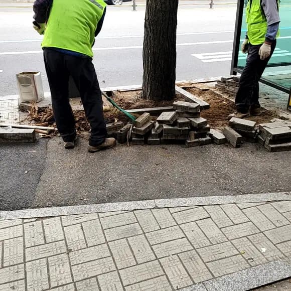 들뜬 보도블럭 교체 보수 공사 인천시 시공 사진 51