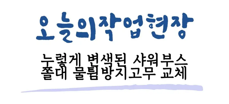 아파트 화장실 샤워부스 쫄대 프로파일 부천시 시공 사진 19