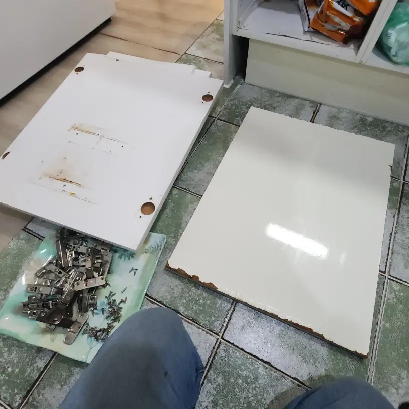 물먹은 씽크대문짝 교체 도어리폼 주방가구 시공 사진 35