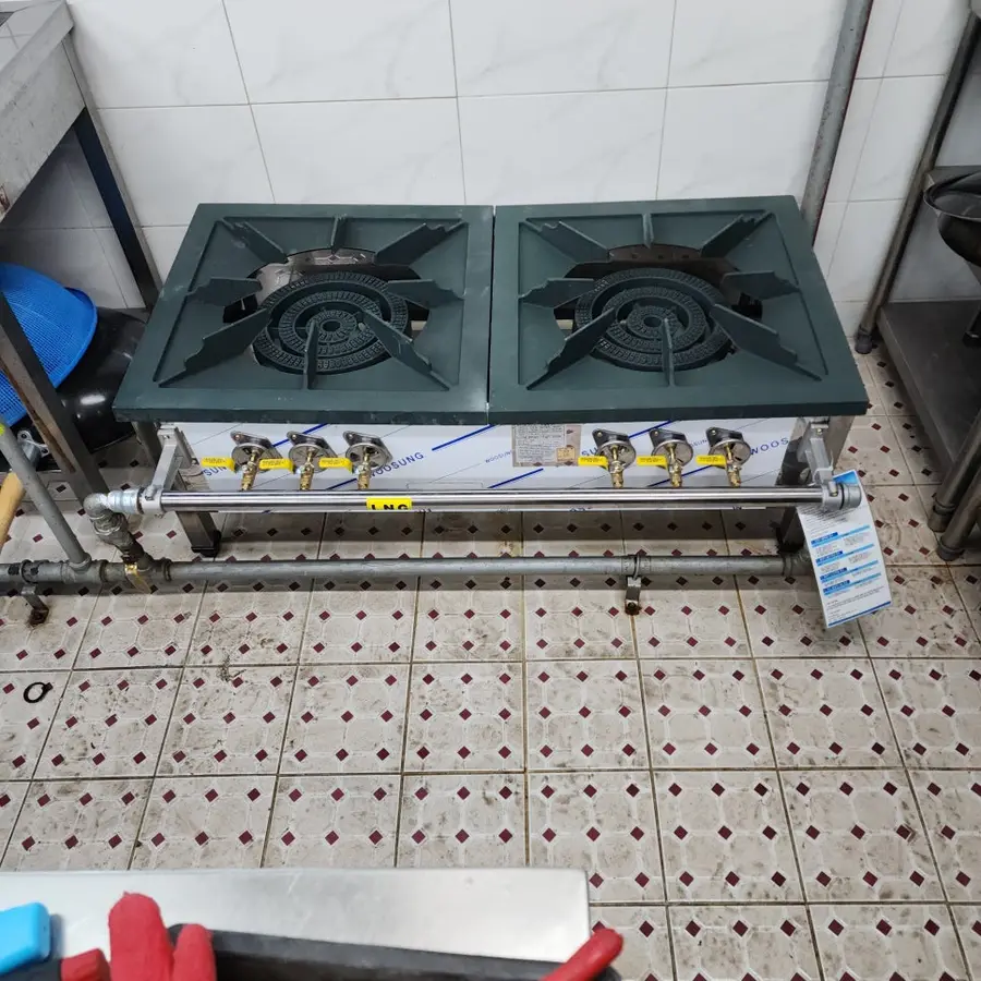 교회식당 업소용가스렌지 화구교체 — 시공 후
