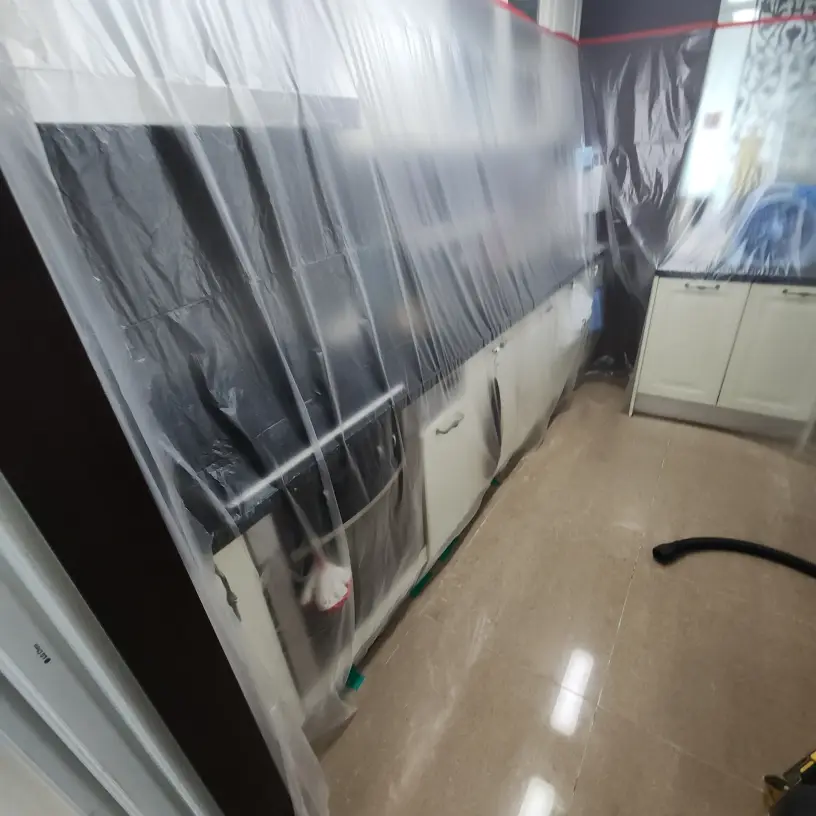 물먹은 주방바닥타일 한장 교체 시공 사진 16